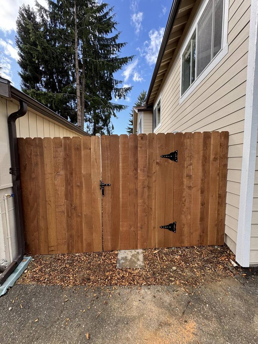 Custom cedar gate
